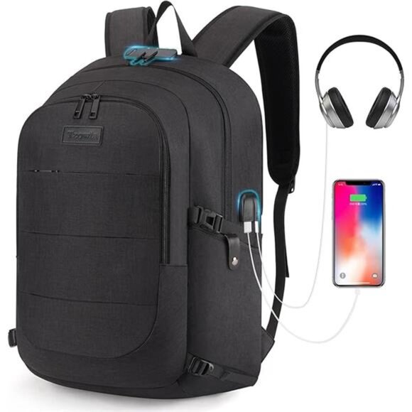 Travel Laptop Backpack Water Resistant Anti-Theft Bag with USB Charging - Picture 14 of 14